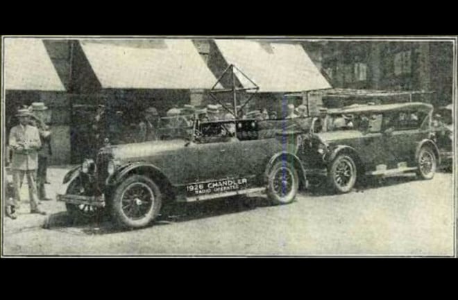1925 - Houdina'nın Uzaktan Kumandalı Arabası. Fotoğraf: Discovery Magazine